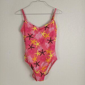 Fresh Produce Splash One Piece Swimsuit Size 8 Coral Reef Starfish Anemone